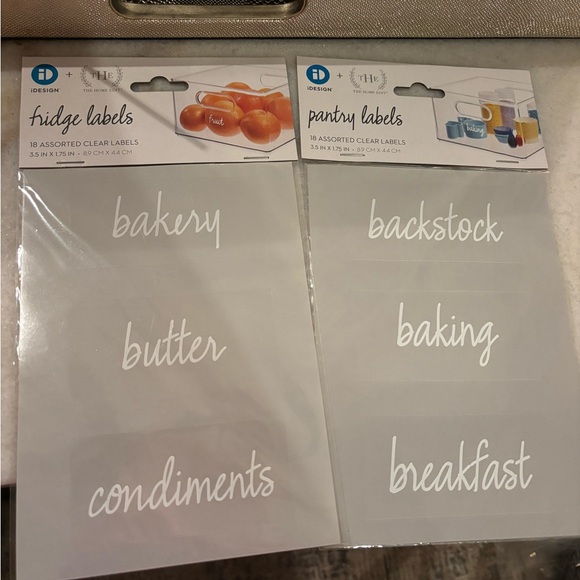 The Home Edit x iDesign Clear Pantry and Fridge Food Labels Sets - Picture 1 of 5